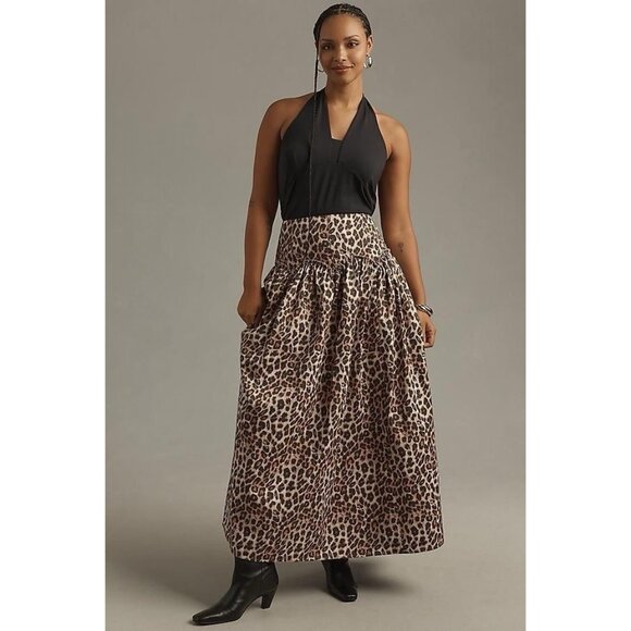 NWT Size 1X -  Mare Mare 100% Cotton Basque-Waist Maxi Skirt (NWT US$ 148) - Picture 2 of 16
